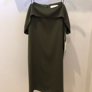 Olive Green Cold Shoulder Dress